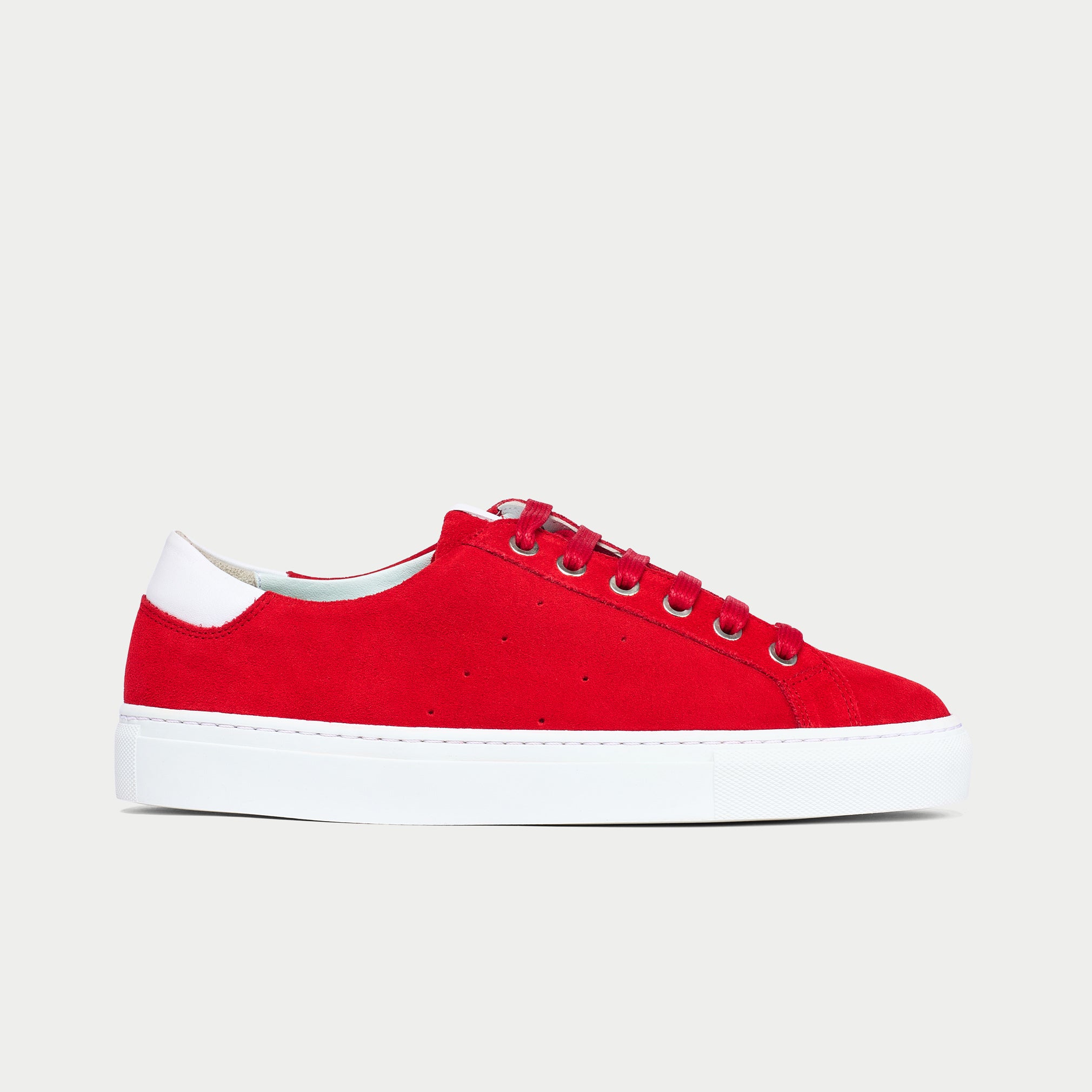 Red shops female sneakers