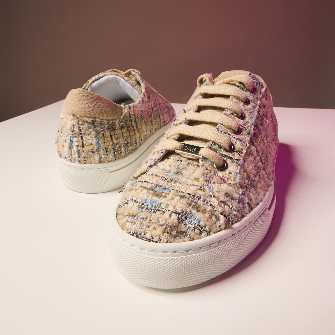 star beige tweed trainers photography