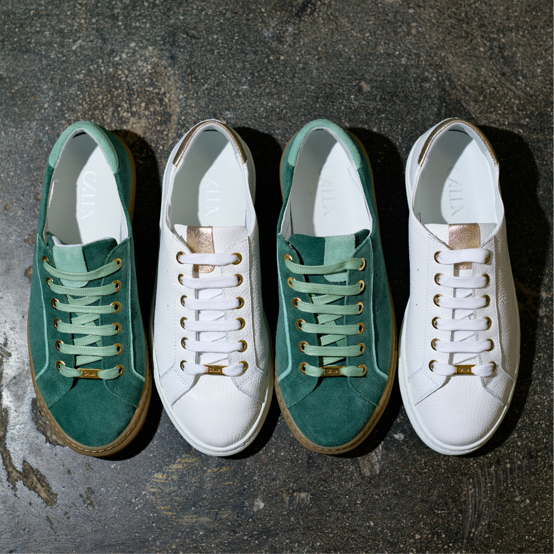 Star - Teal Suede Wide Fit Sneakers