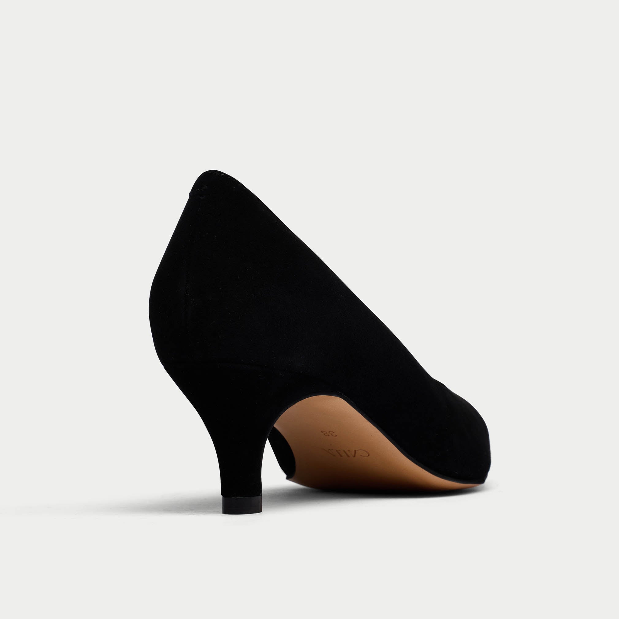 Ava suede heel back view