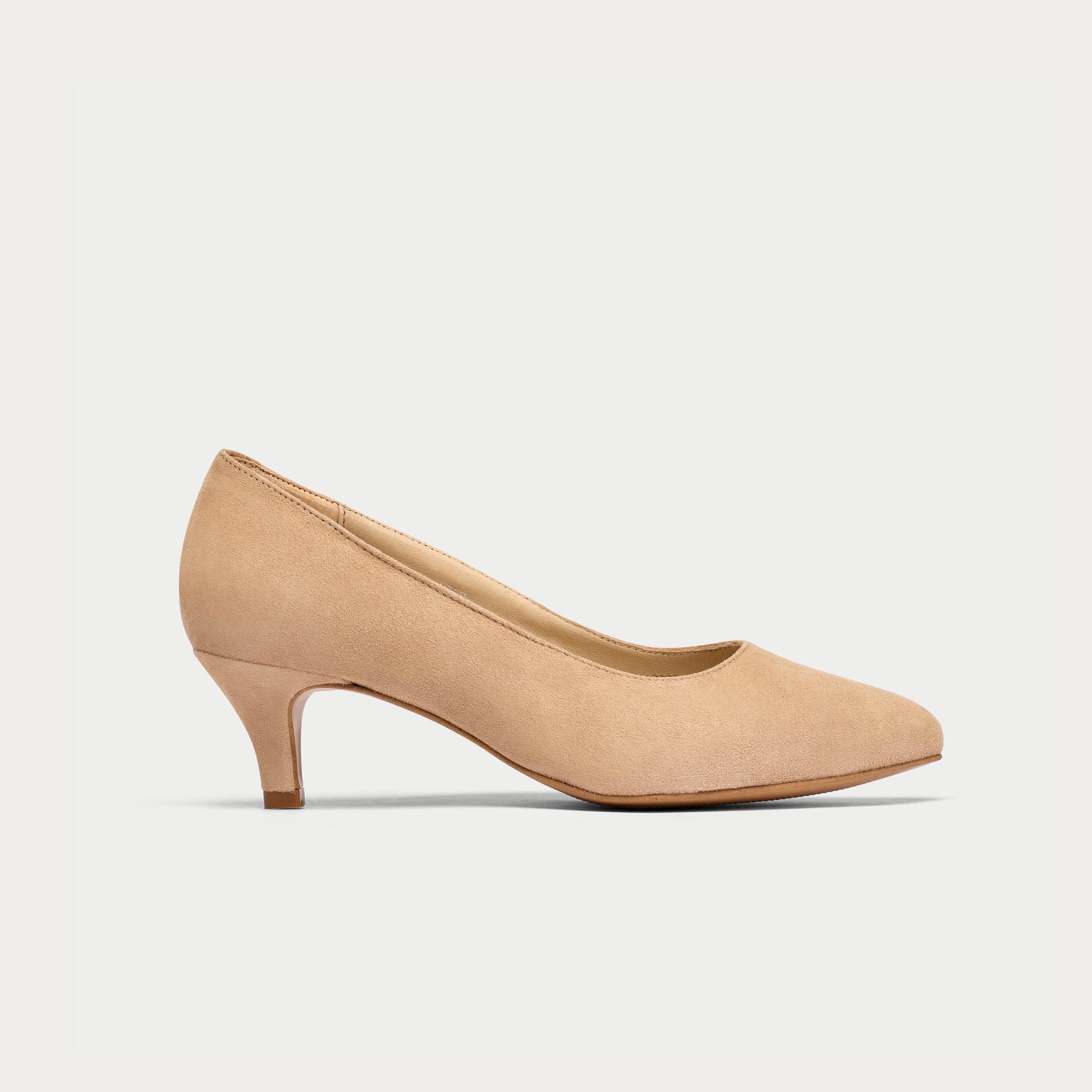 Calla | Ava | Taupe Suede | Kitten heeled dress shoes