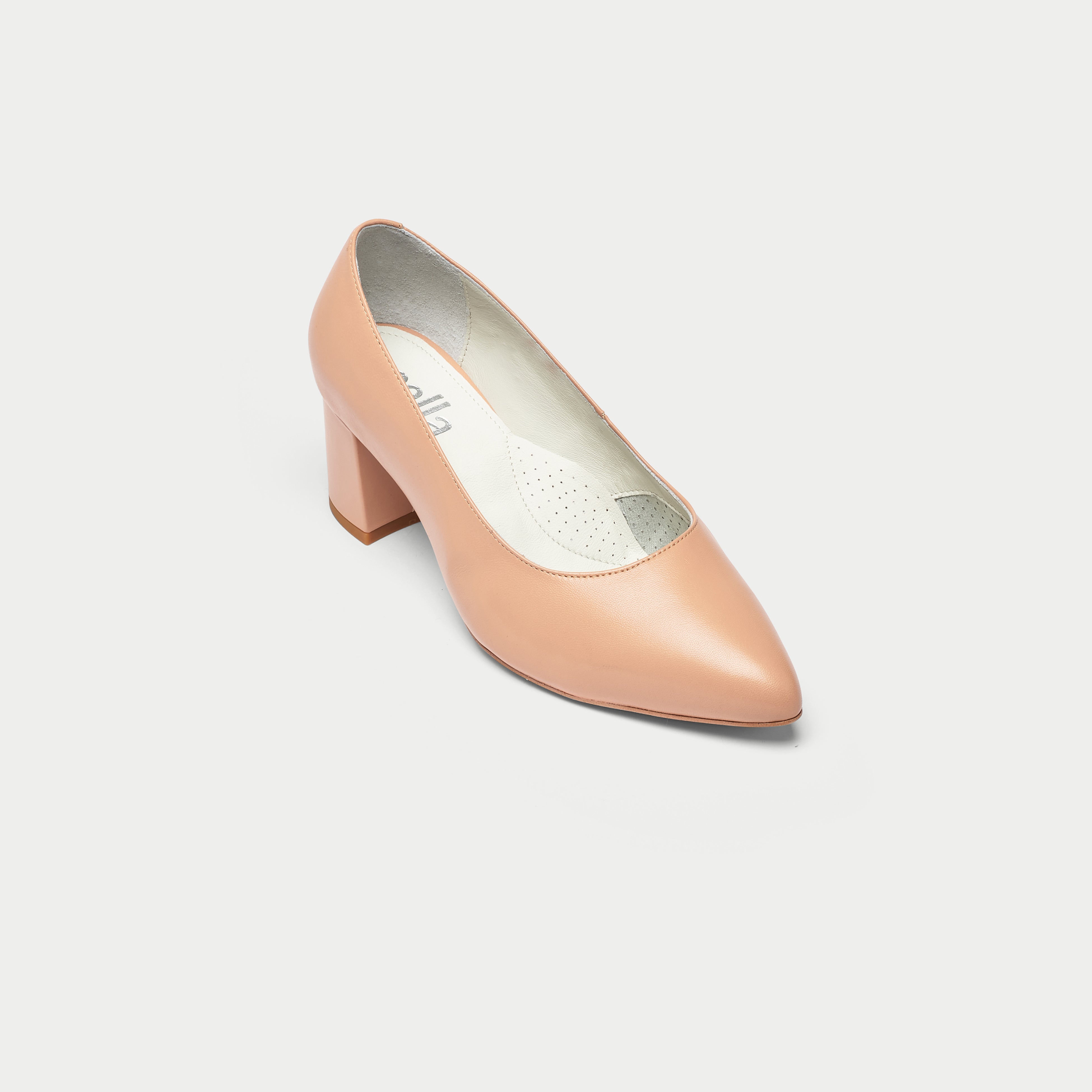 Esme - Neutral Pink Leather Pumps