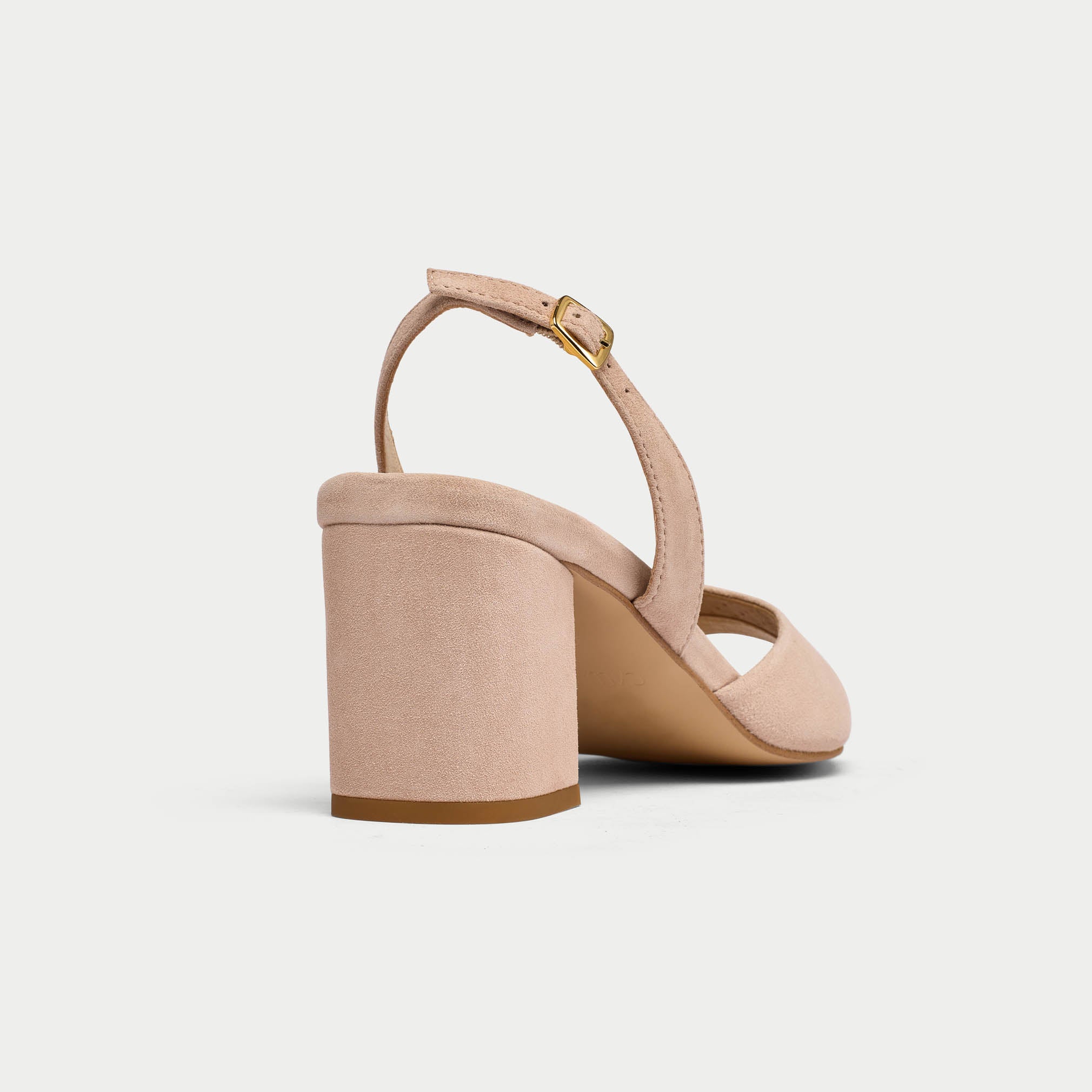 Felicity - Neutral Suede Block Heels