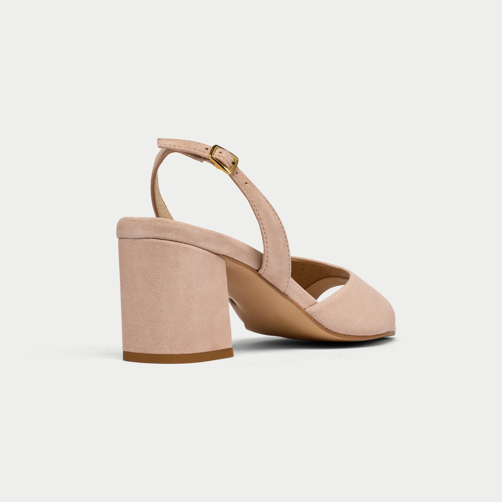 Felicity - Neutral Suede Block Heels