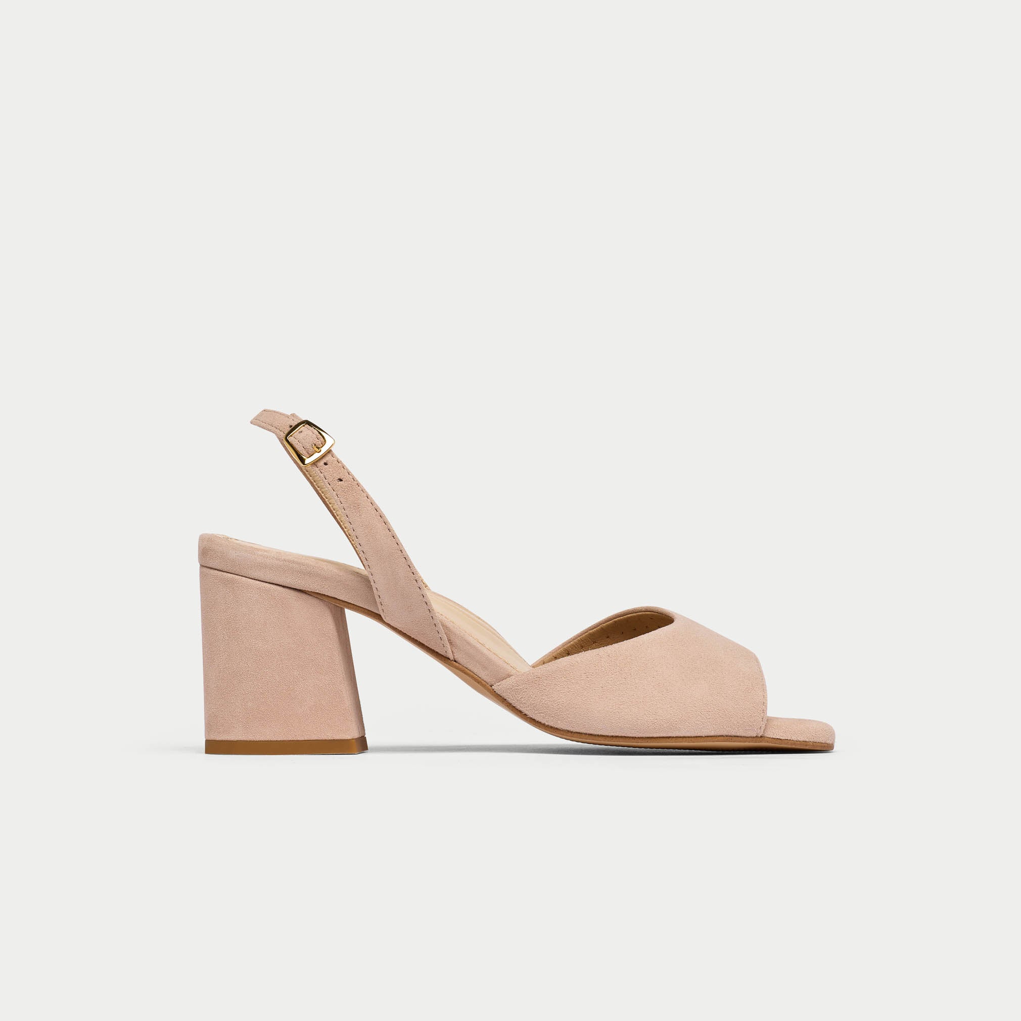 Felicity - Neutral Suede Block Heels