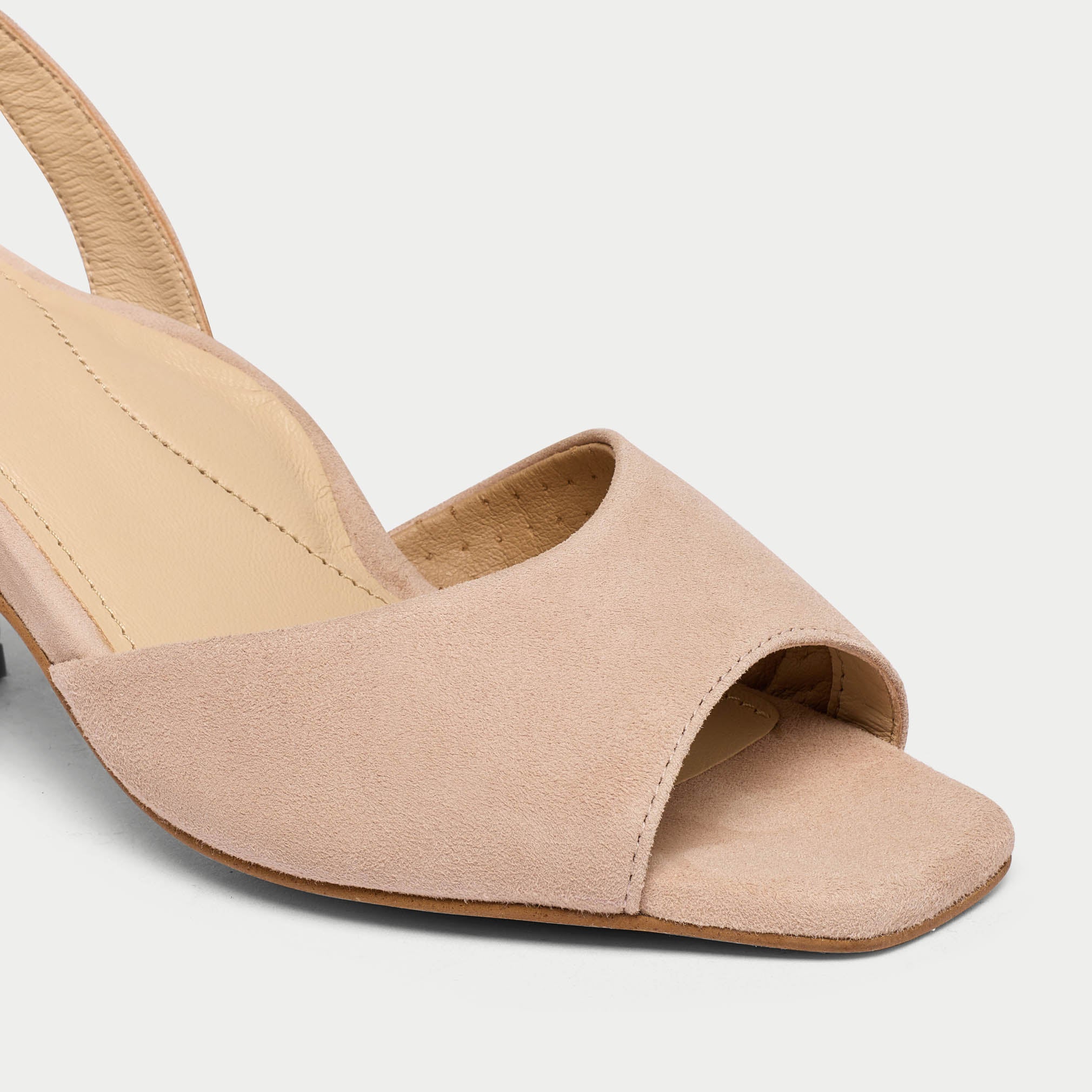 Felicity - Neutral Suede Block Heels
