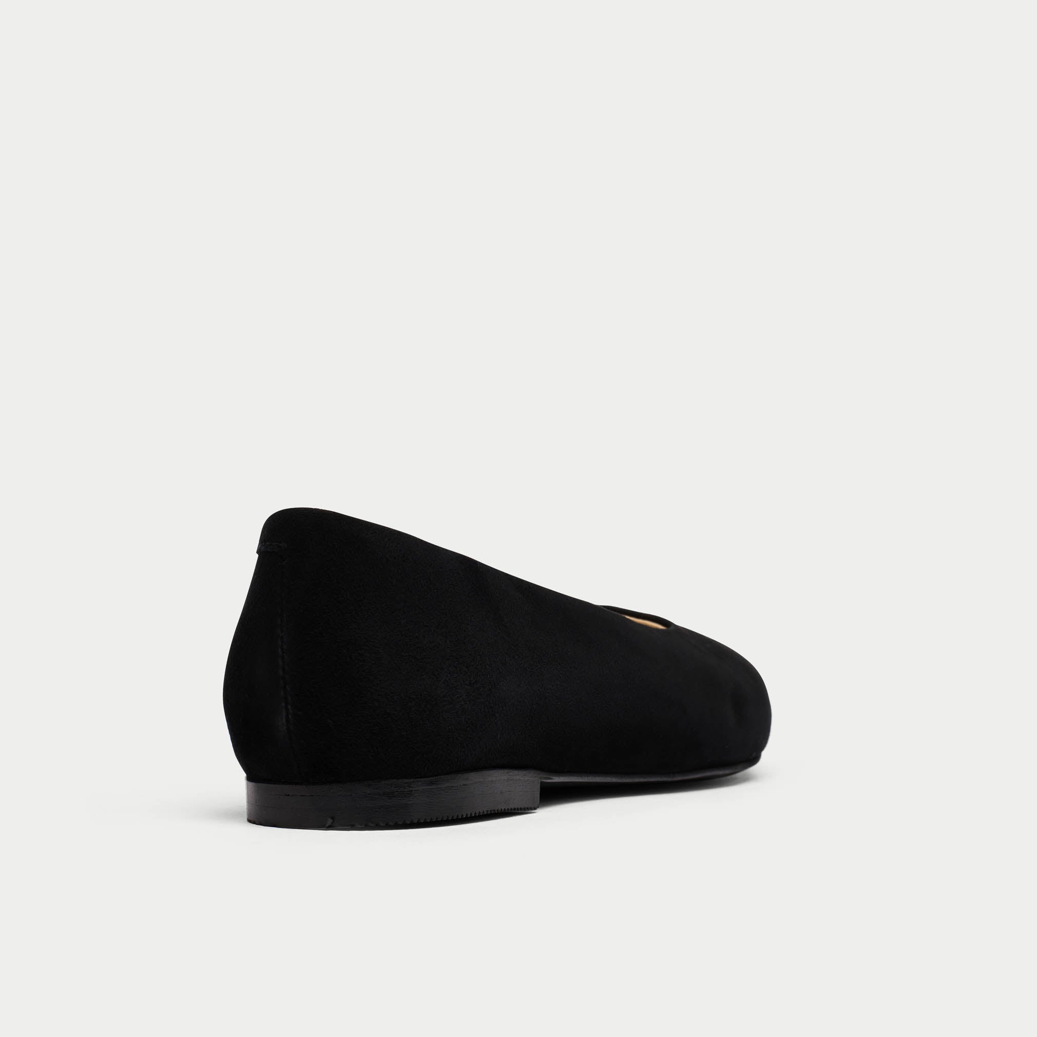 Isabella - Black Suede Ballerinas