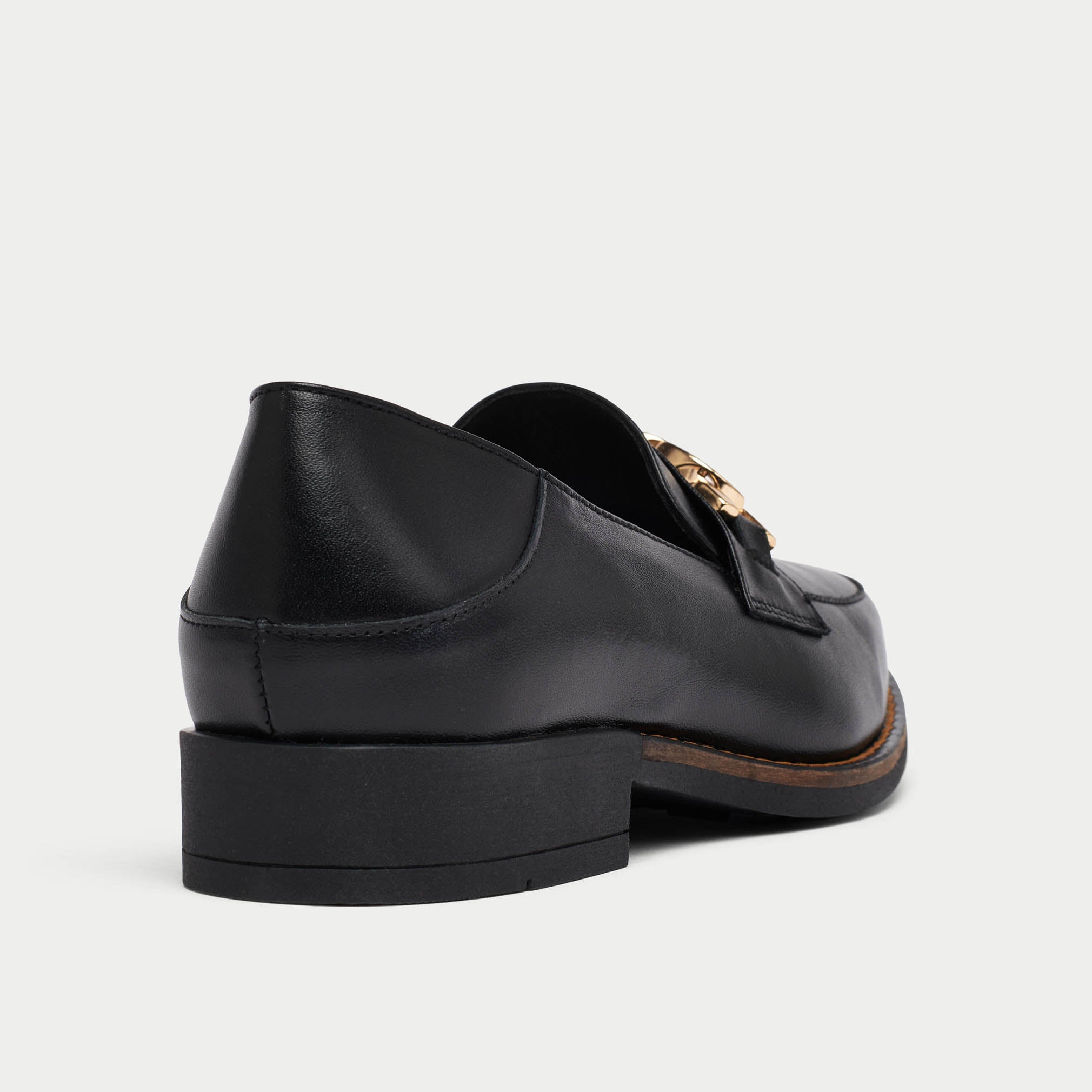 Lucille - Black Leather Loafers