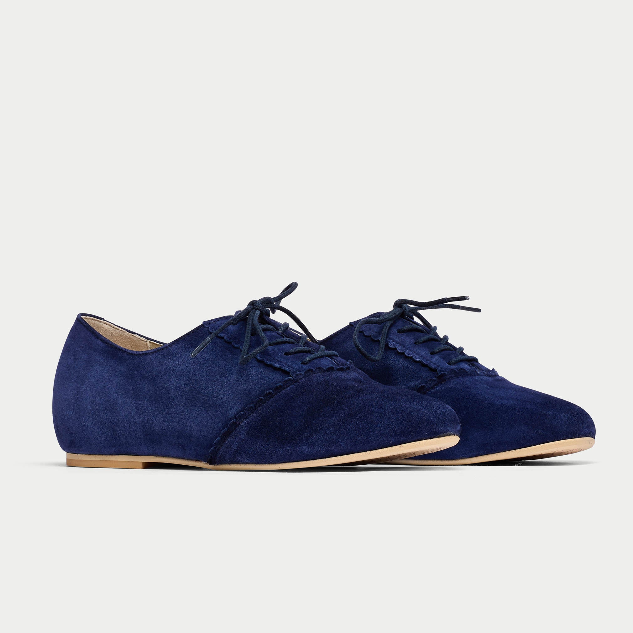 aster navy suede brogues pair