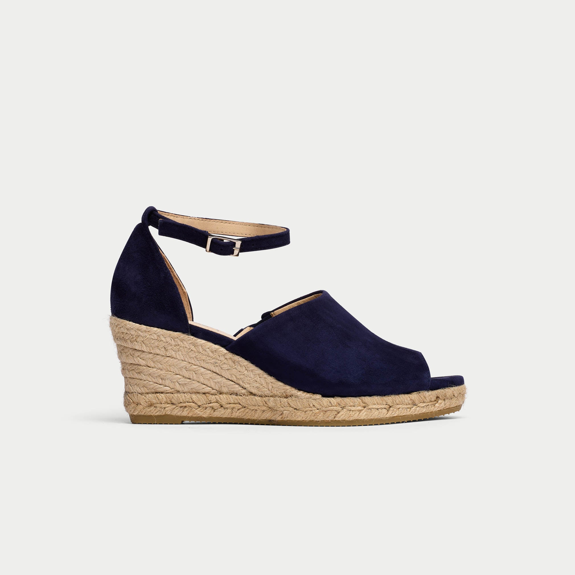 Navy suede wedge new arrivals