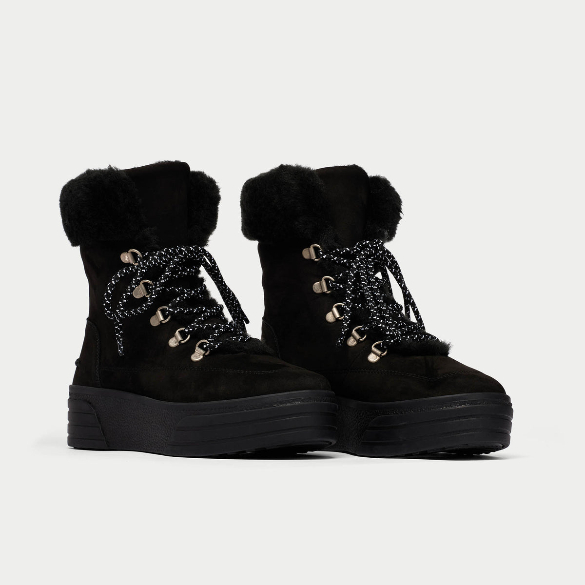 Abbie - Black Nubuck Leather Boots (image 2)