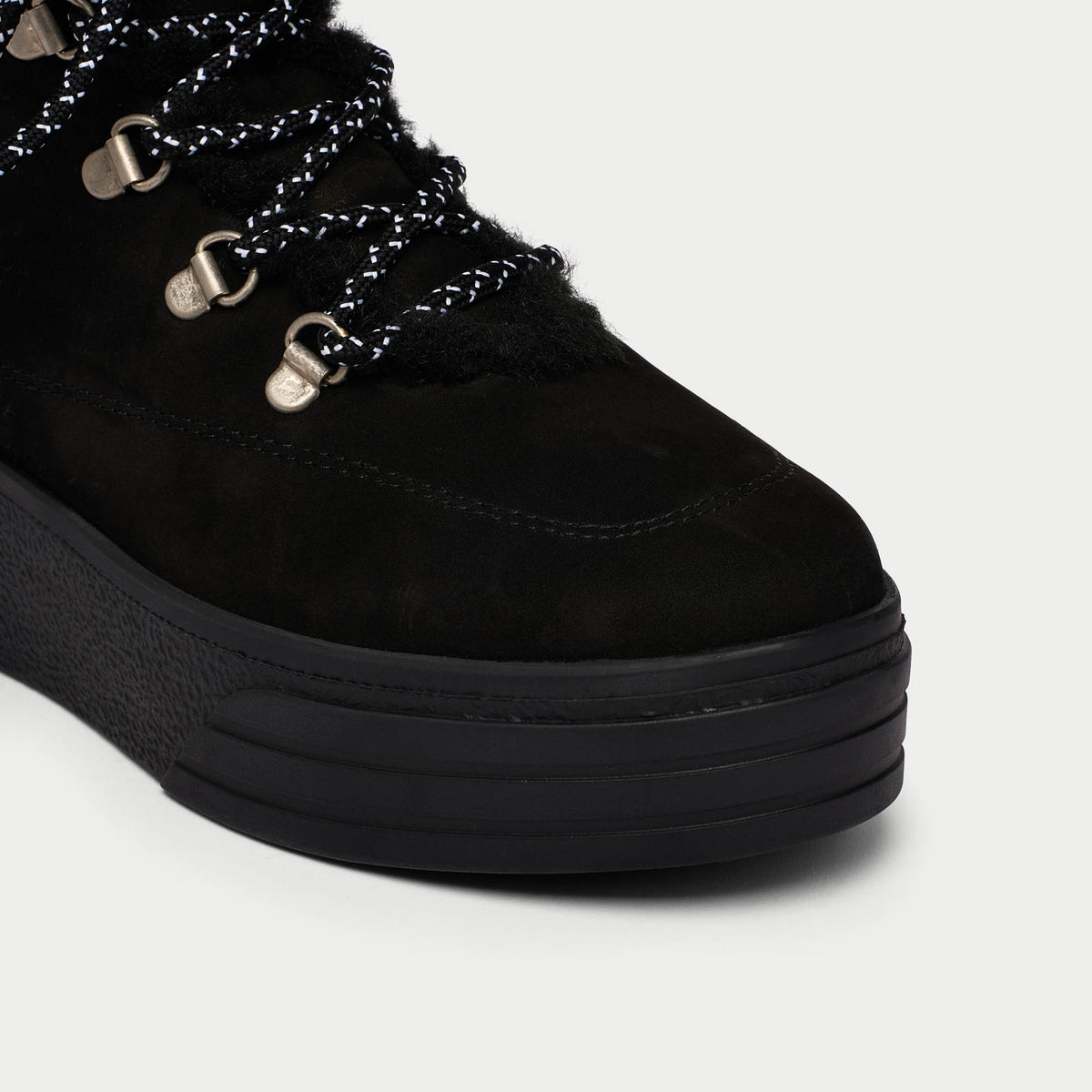 Abbie - Black Nubuck Leather Boots (image 4)