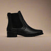 Alice black leather boot side view