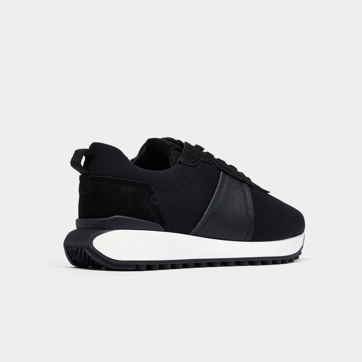 Cosmos - Chunky-Sole Black Wide Fit Sneakers (image 7)