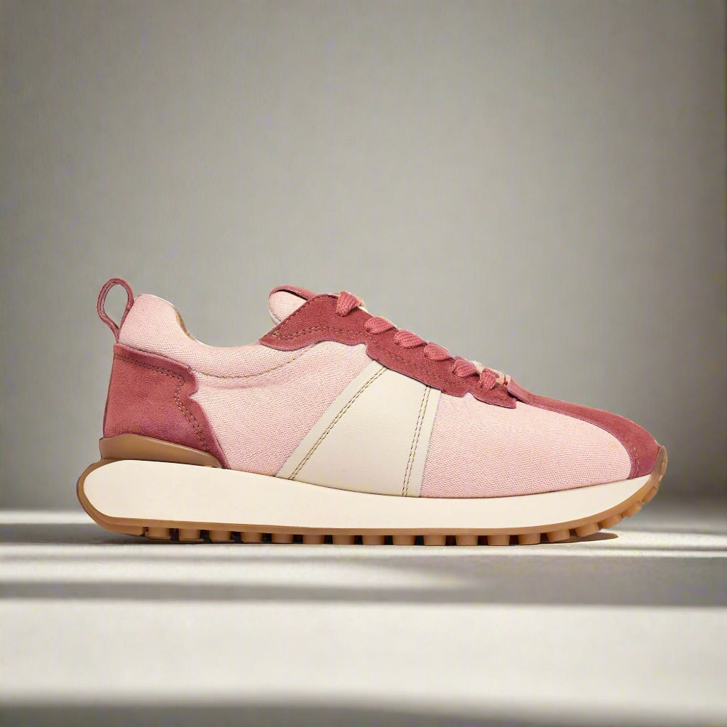 cosmos pink trainers for bunions side view