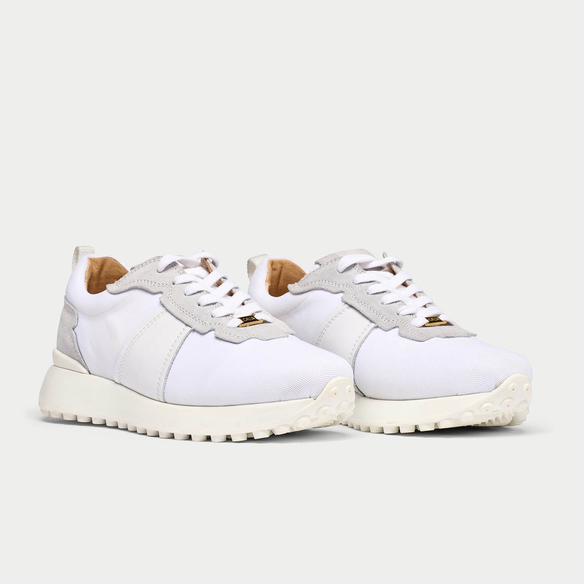 Cosmos - Chunky-Sole White Wide Fit Sneakers (image 3)