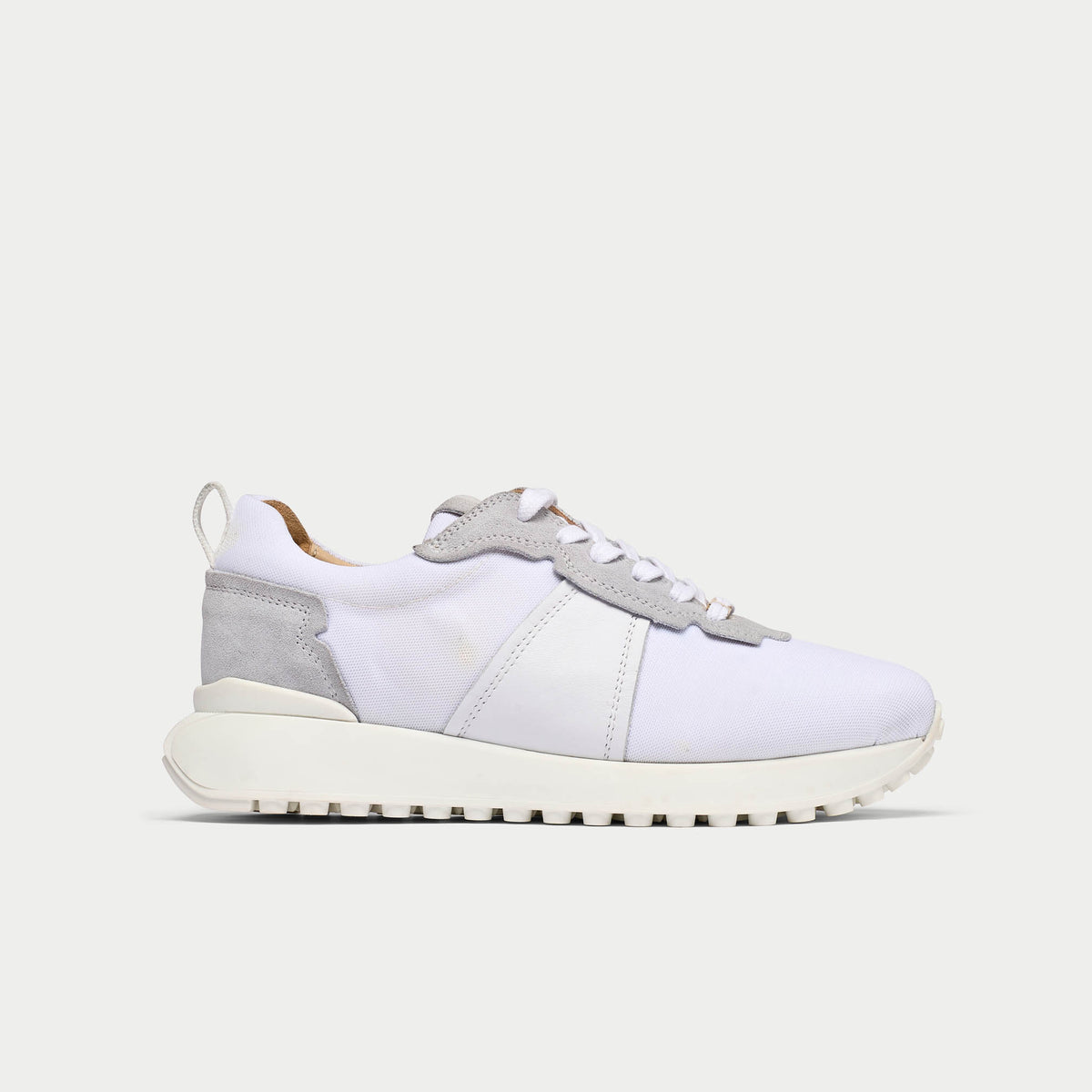 Cosmos - Chunky-Sole White Wide Fit Sneakers (image 1)
