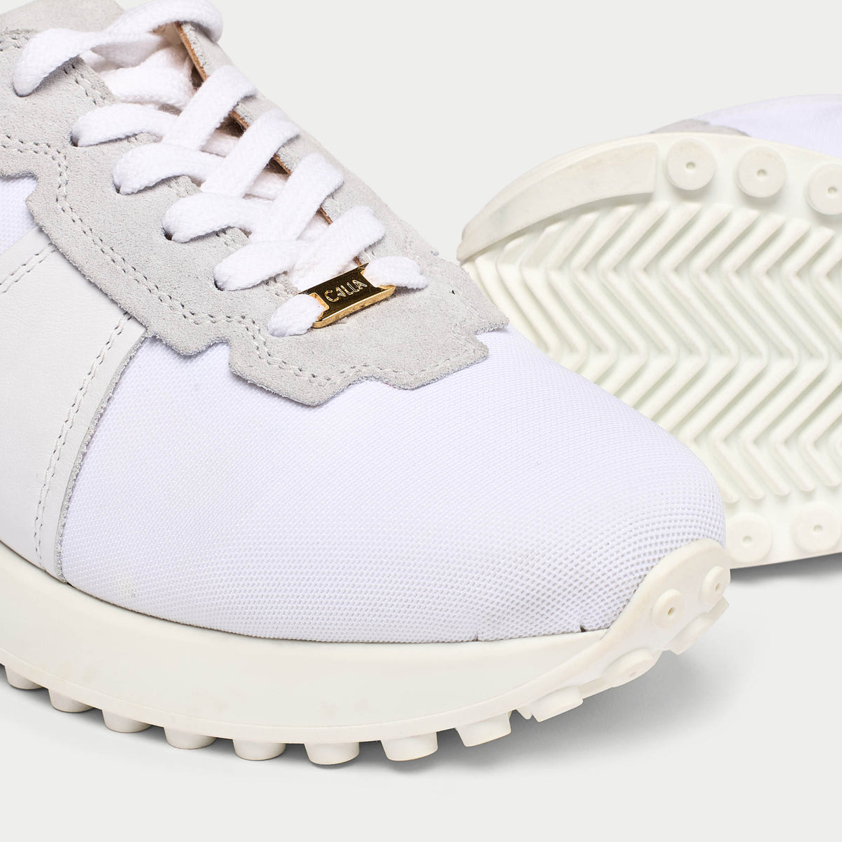 Cosmos - Chunky-Sole White Wide Fit Sneakers (image 4)