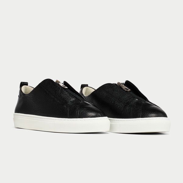 Estella black snake slip-on sneakers