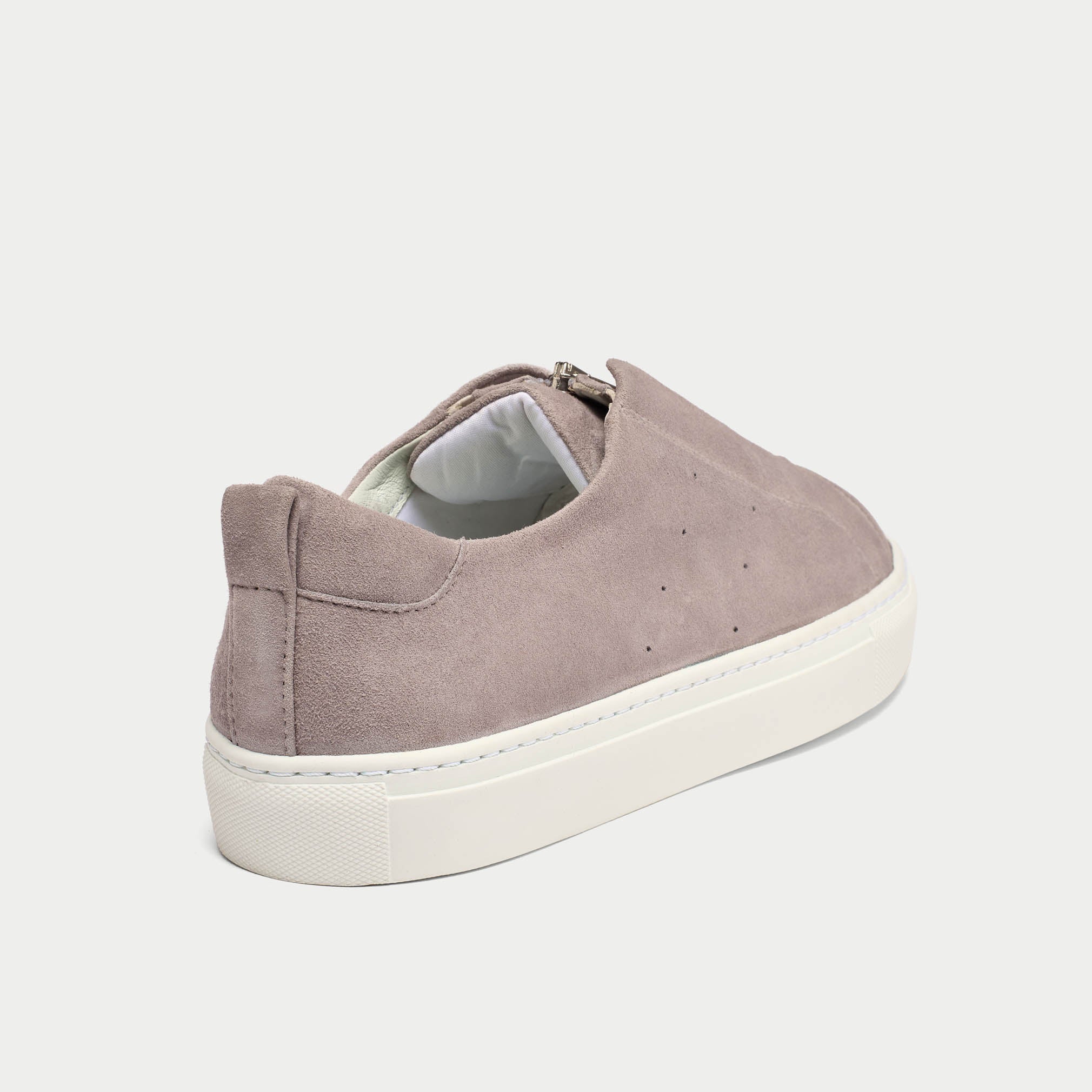 Estella grey suede sneaker back/side view