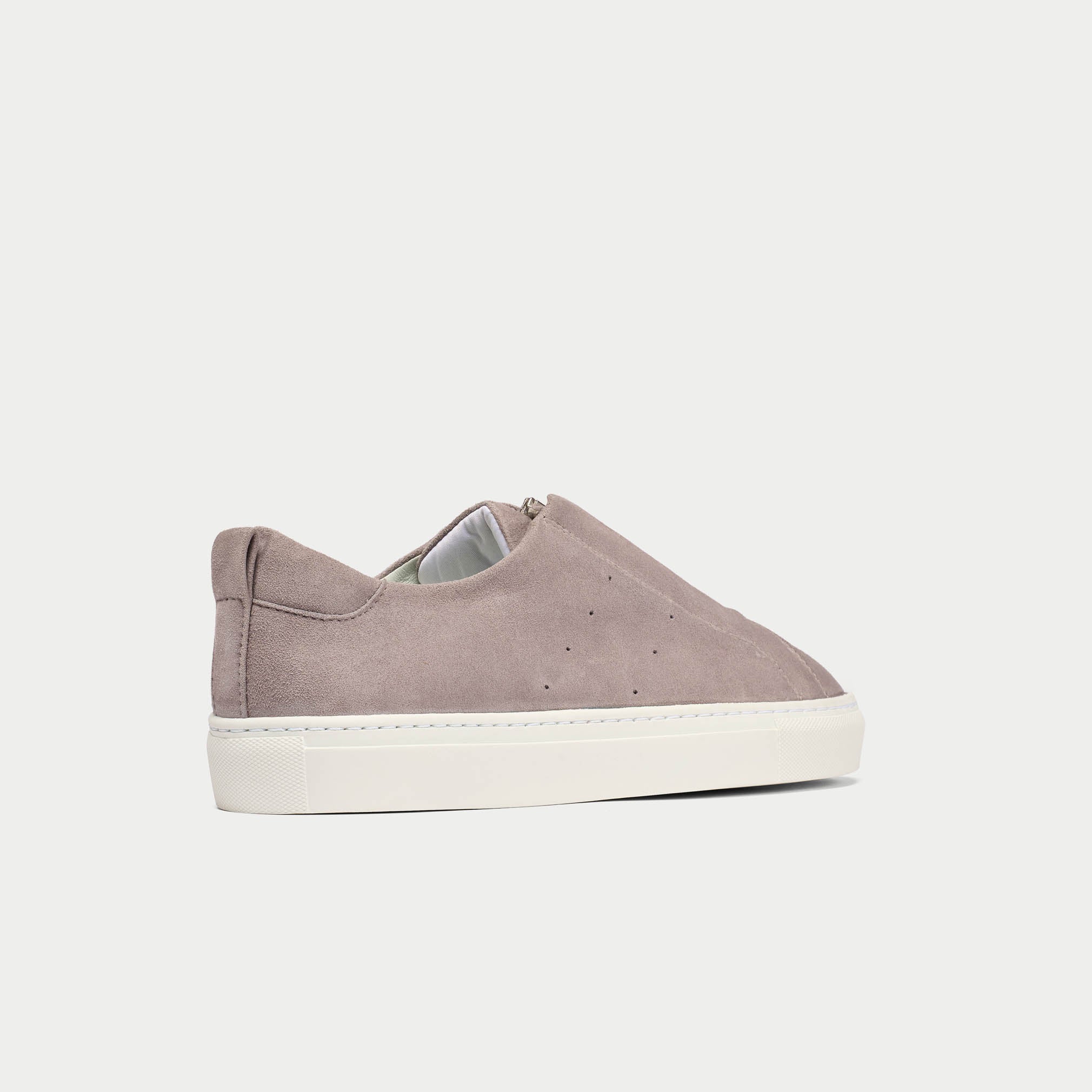 Estella grey suede sneaker back/side view