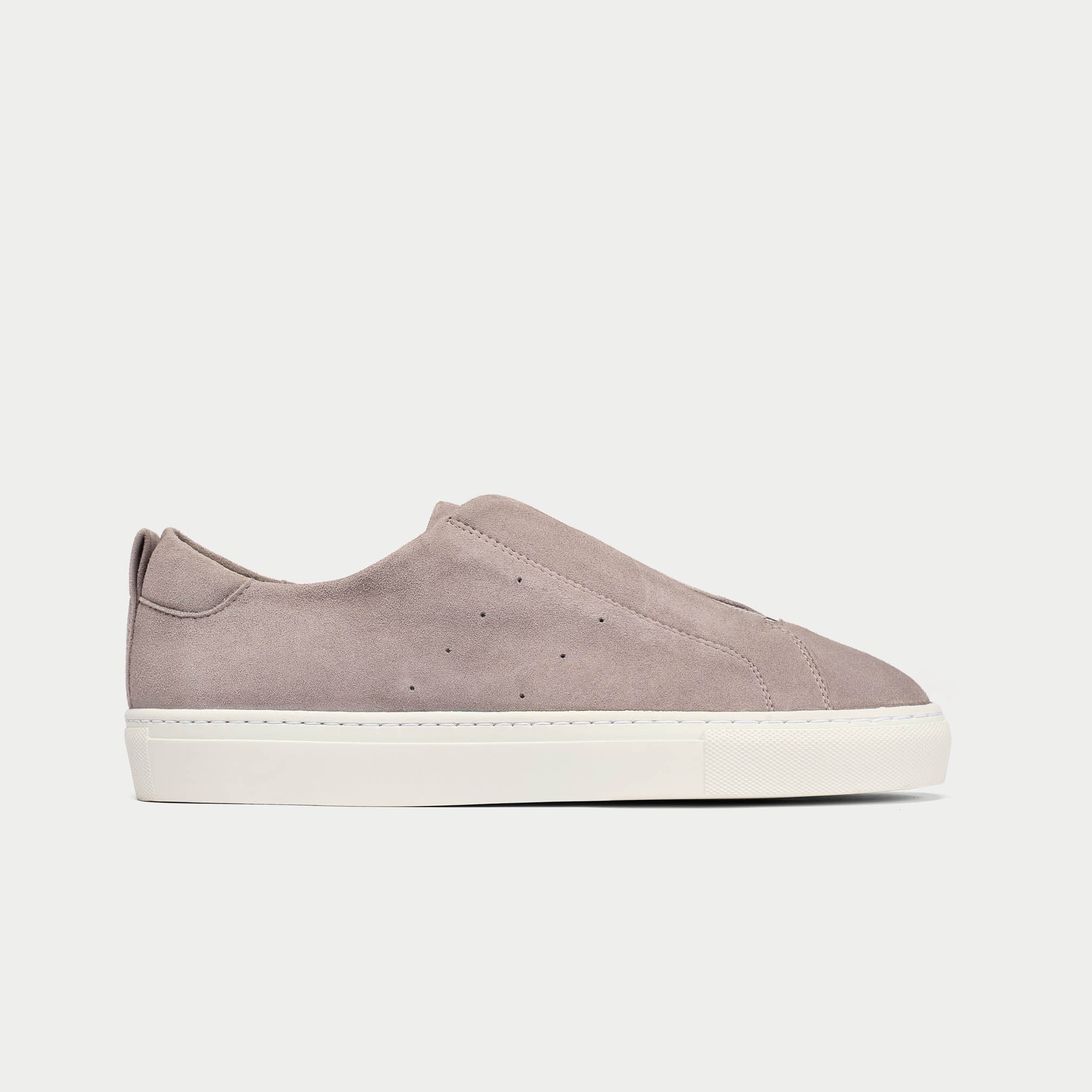 Estella grey suede sneaker side view