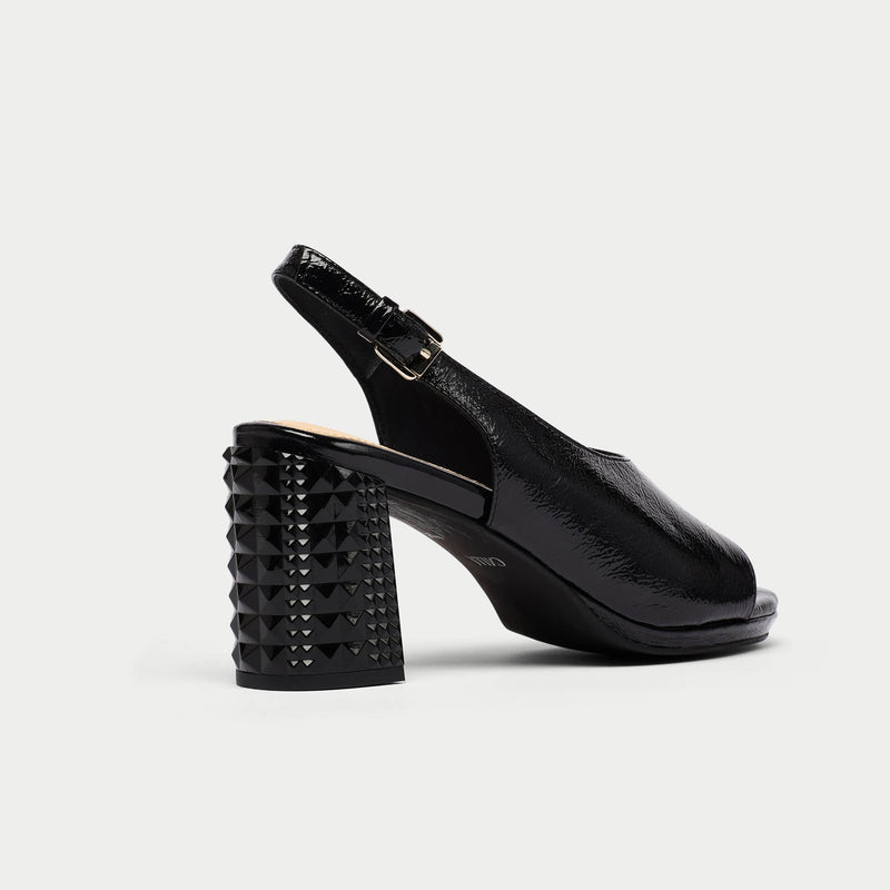 Fern - Black Shine Leather