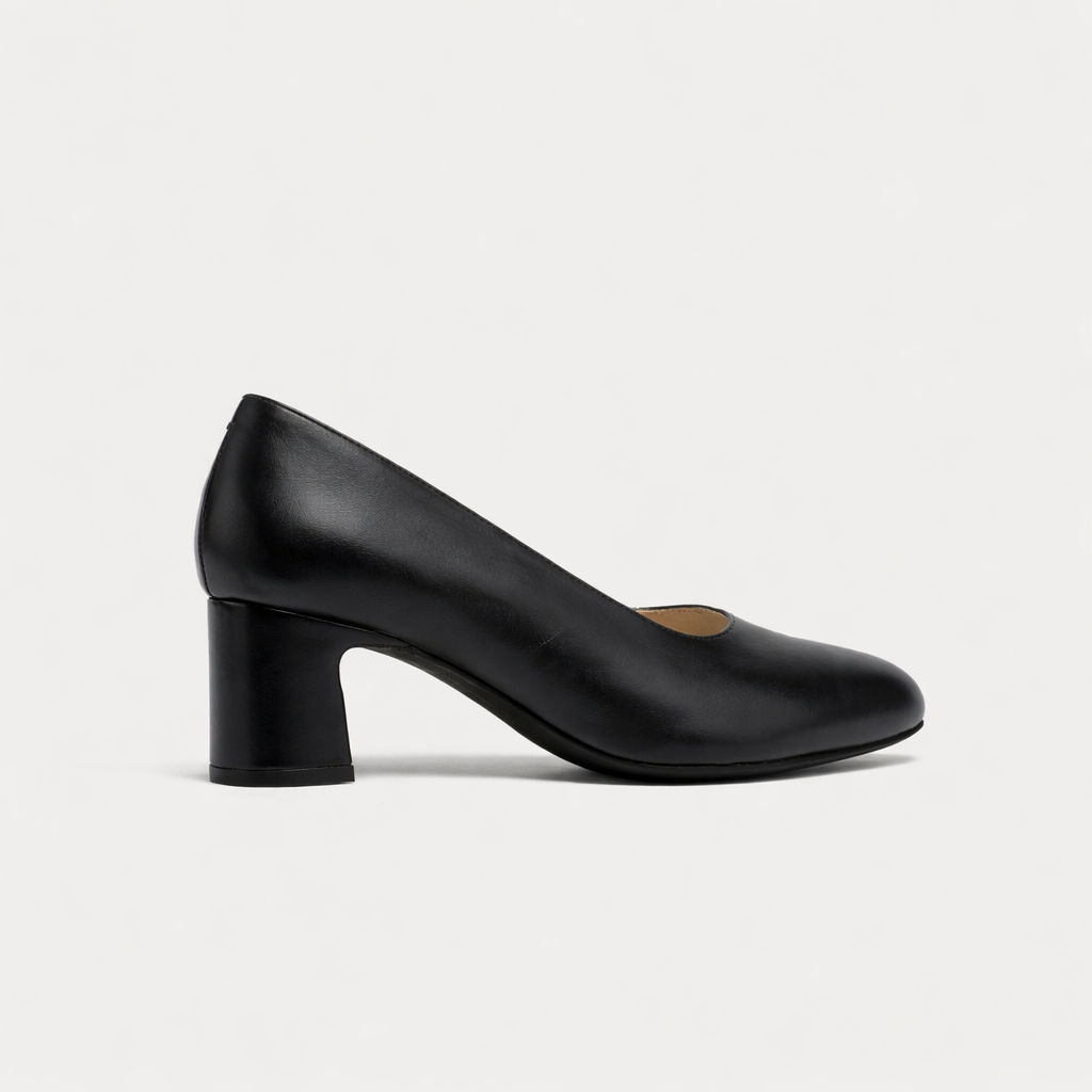 Hallie - Black Leather Pumps (image 6)