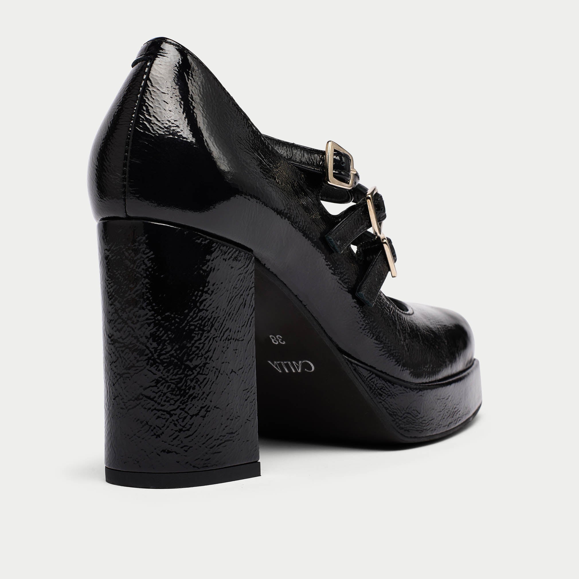 Ivy - Black Shine Leather Pumps