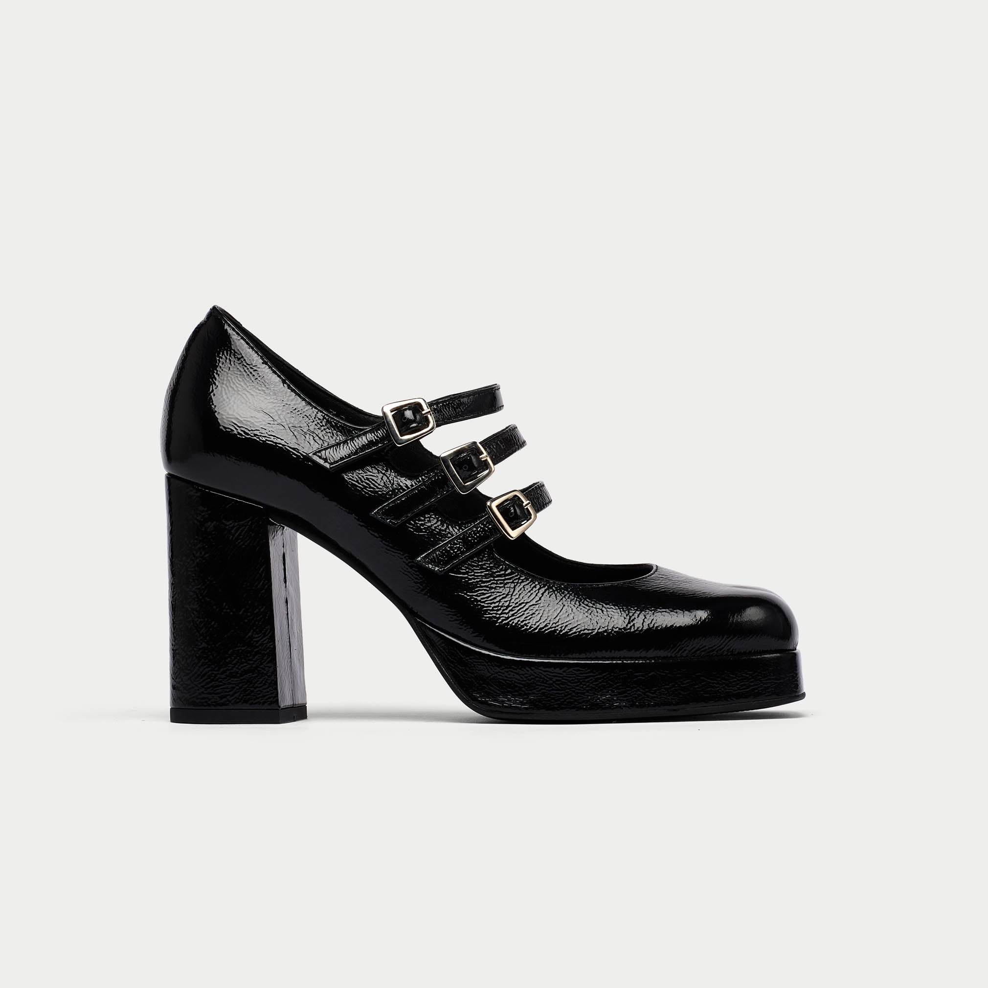 Ivy - Black Shine Leather Pumps