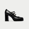Ivy - Black Shine Leather