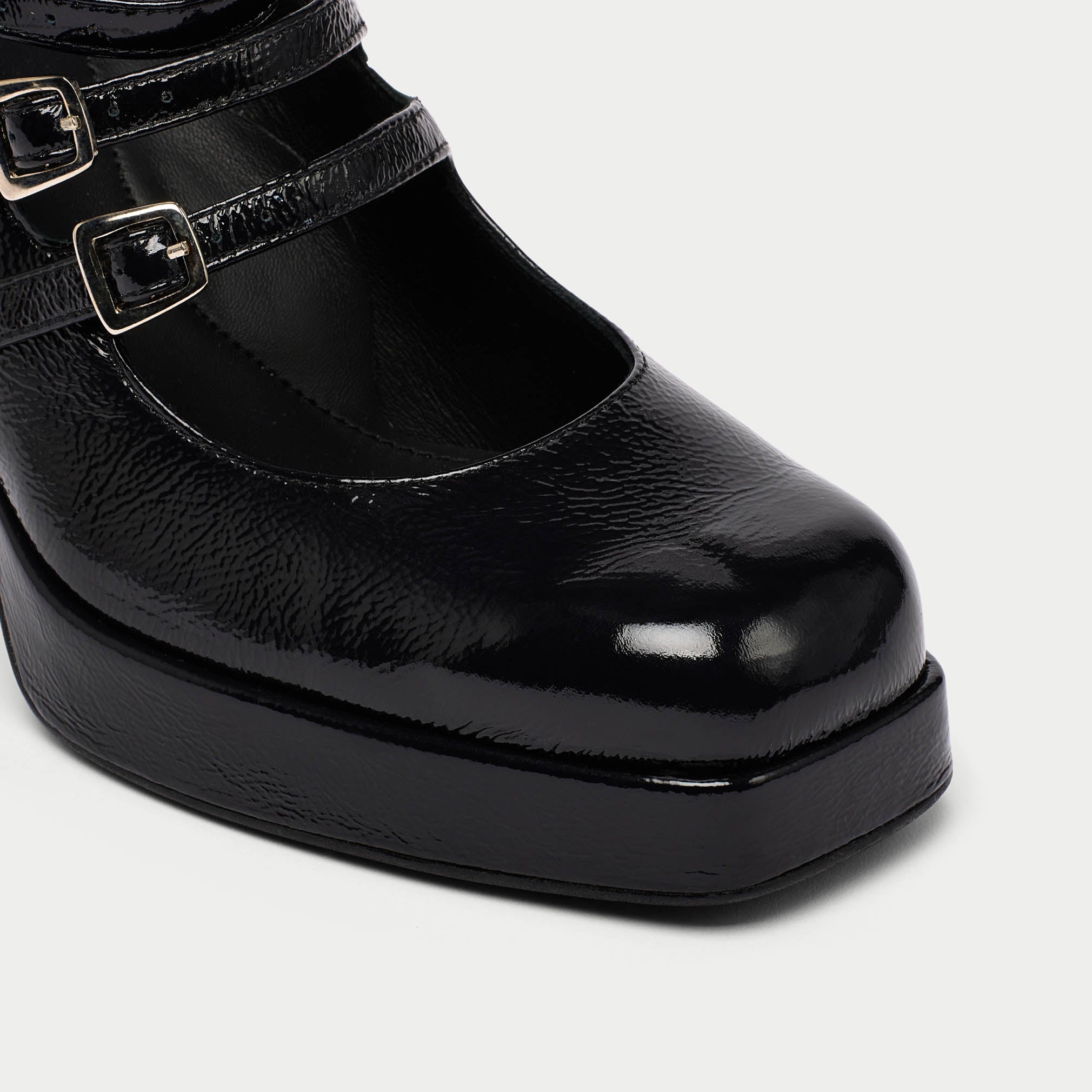 Ivy - Black Shine Leather Pumps