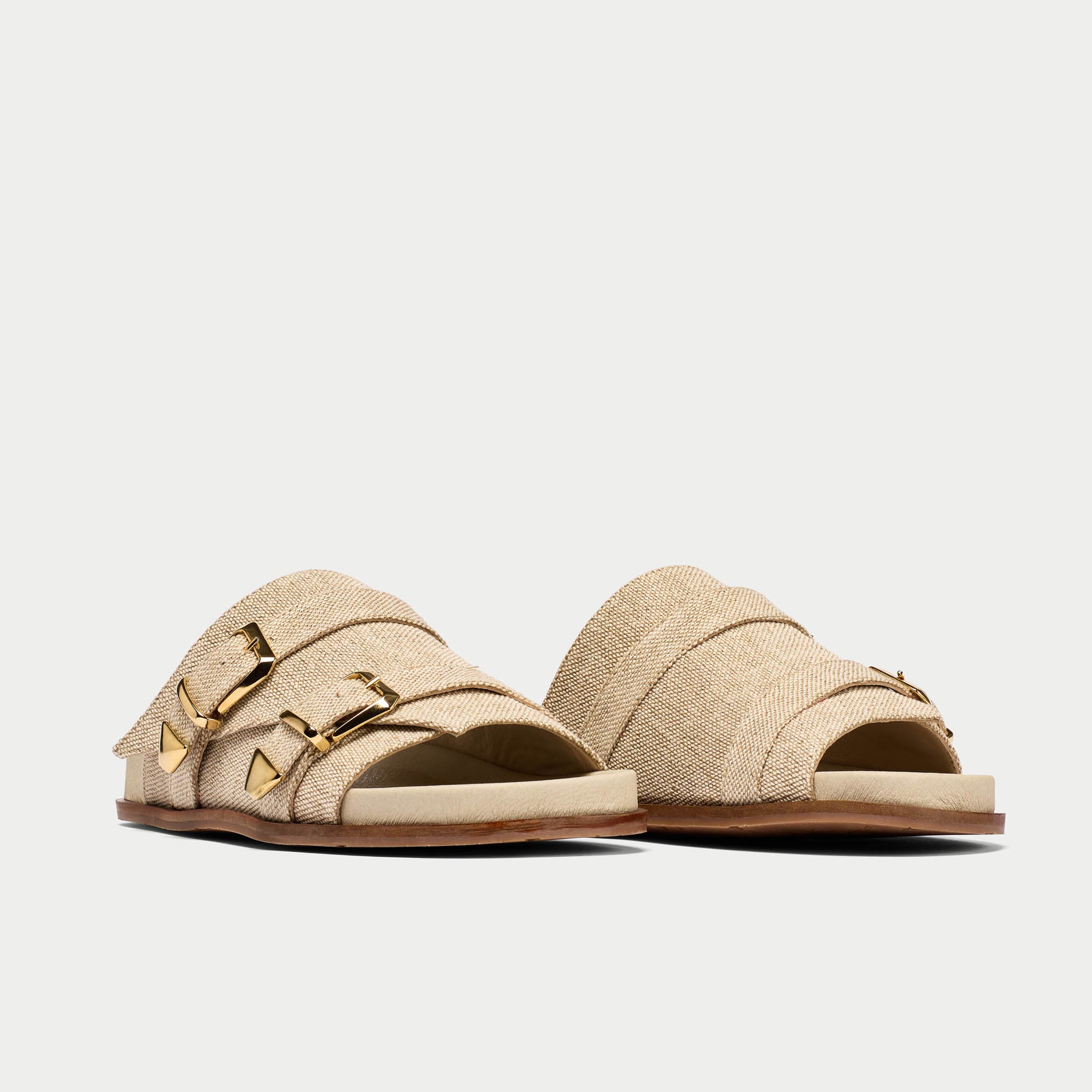 Lily linen sandal pair