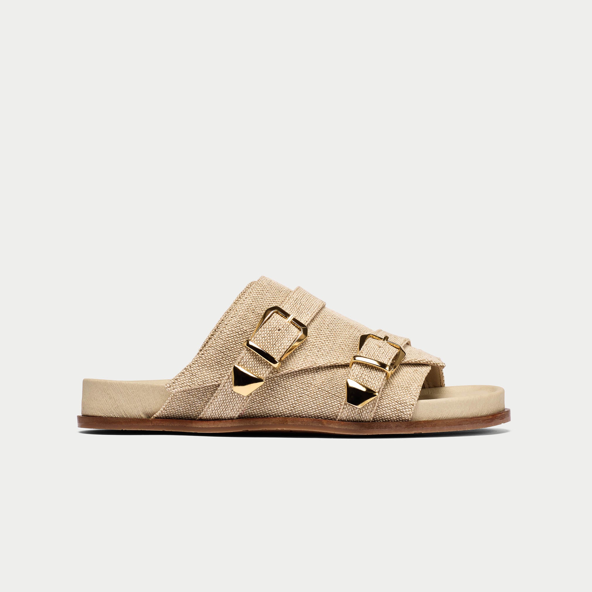 Lily linen sandal side view