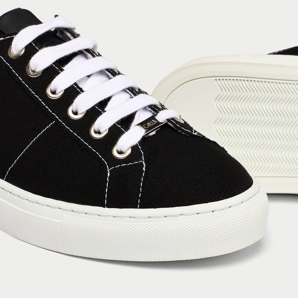 Luna Vegan - Black Wide Fit Sneakers (image 7)