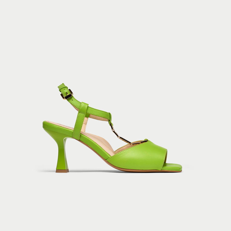 Pamela - Lime Green Leather