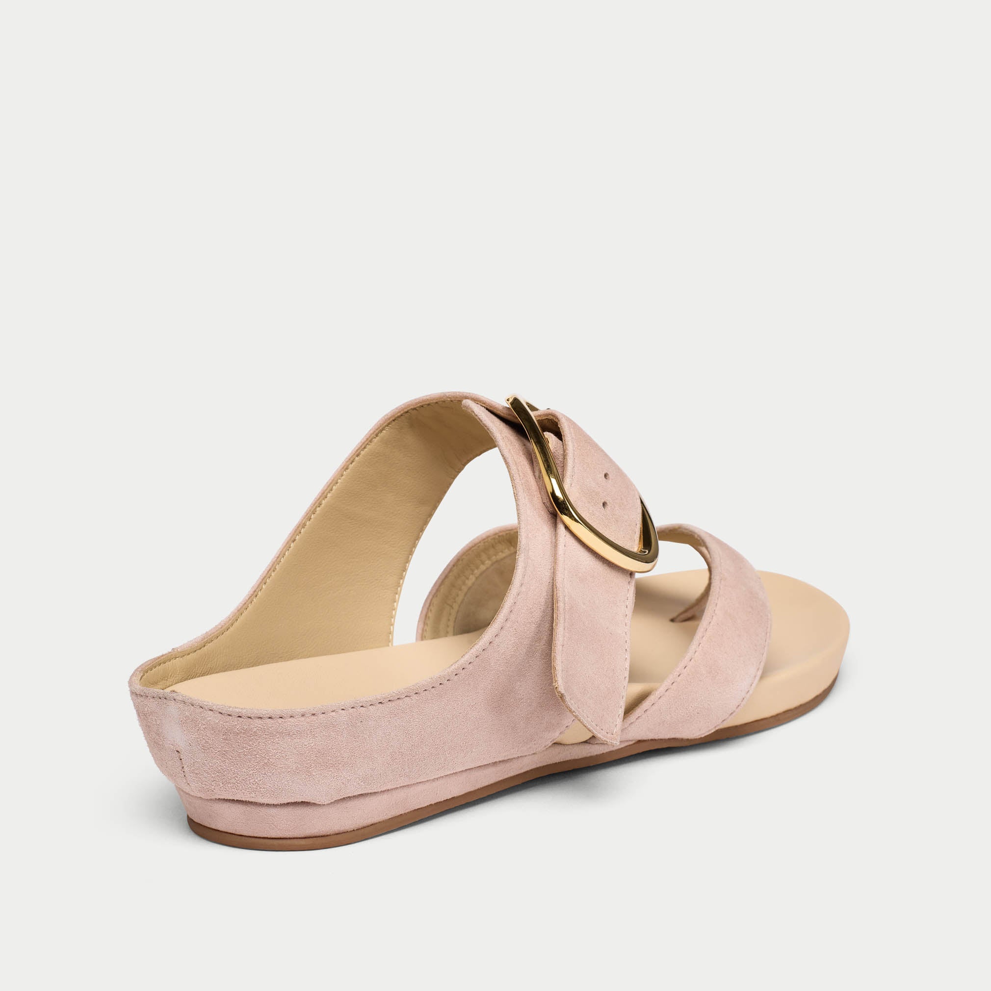 ruby rose pink sandals for bunions heel view