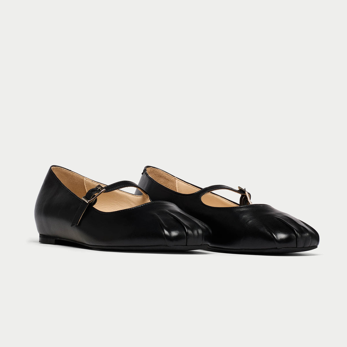Rosemary - Black Leather Ballerinas (image 2)