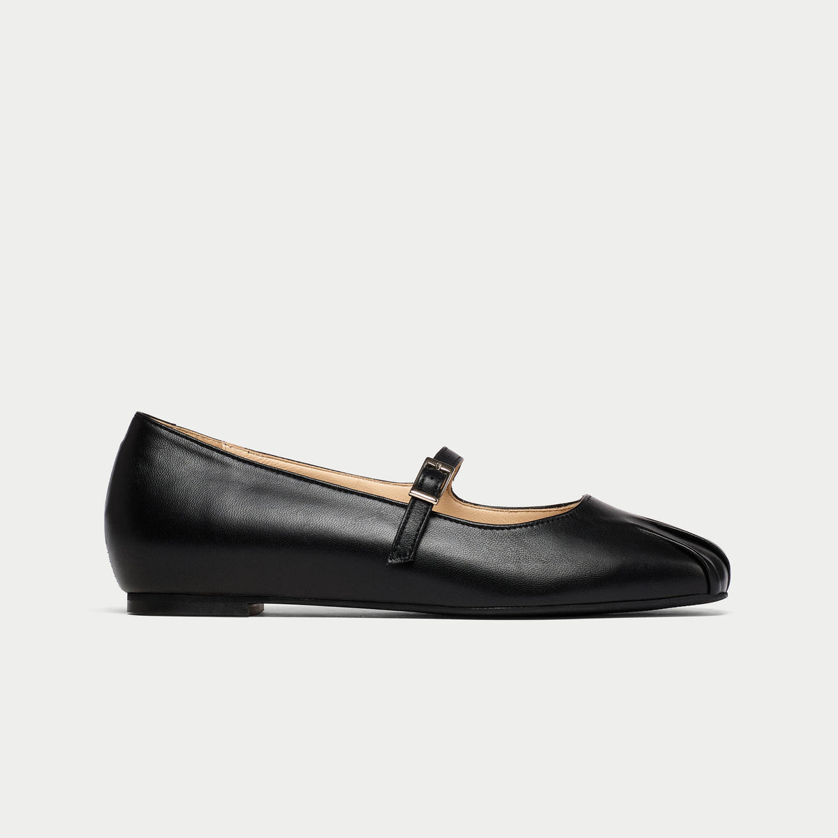 Rosemary - Black Leather Ballerinas (image 1)