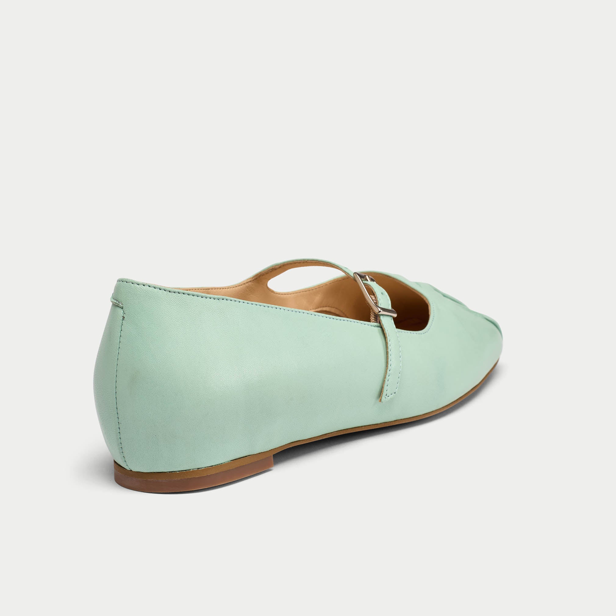 Rosemary mint flat ballerina back close up