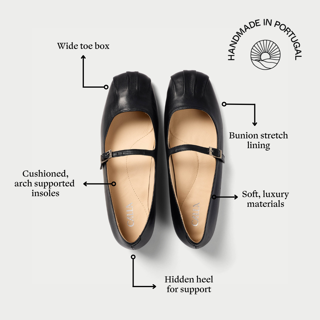 Rosemary - Black Leather Ballerinas (image 5)