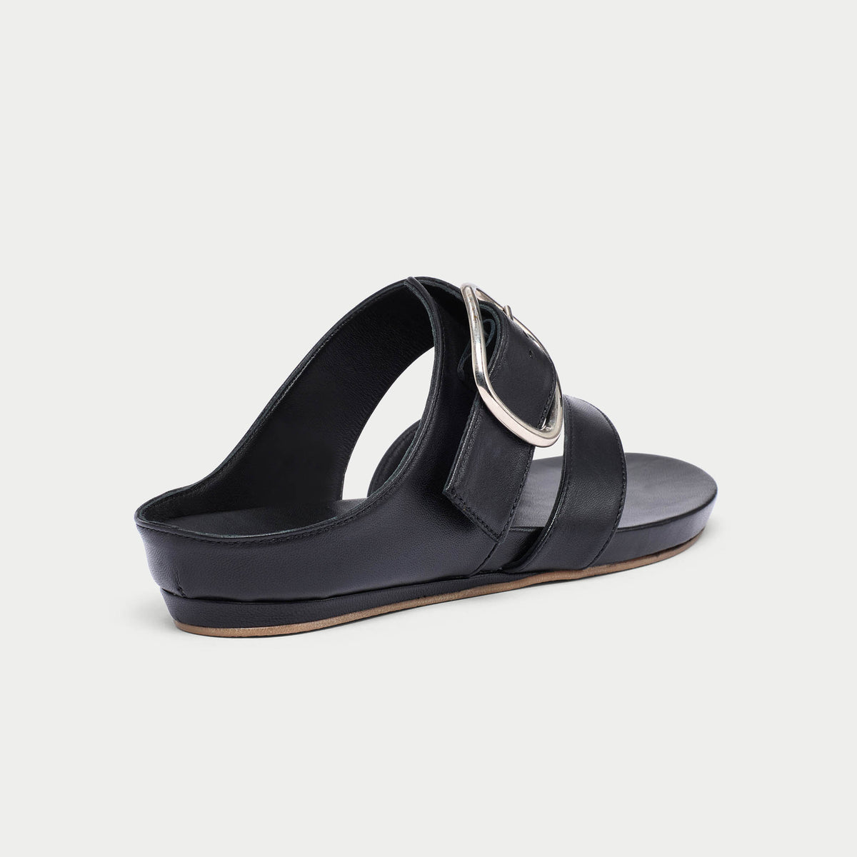 Ruby - All Black Leather Sandals (image 3)