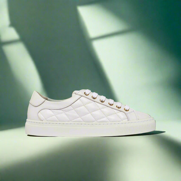 ★ ★ Clam Knit Sneakers White T52F1ARS130FT1YB STAR_QUILTED_WHITE_SIDE_VIEW_f
