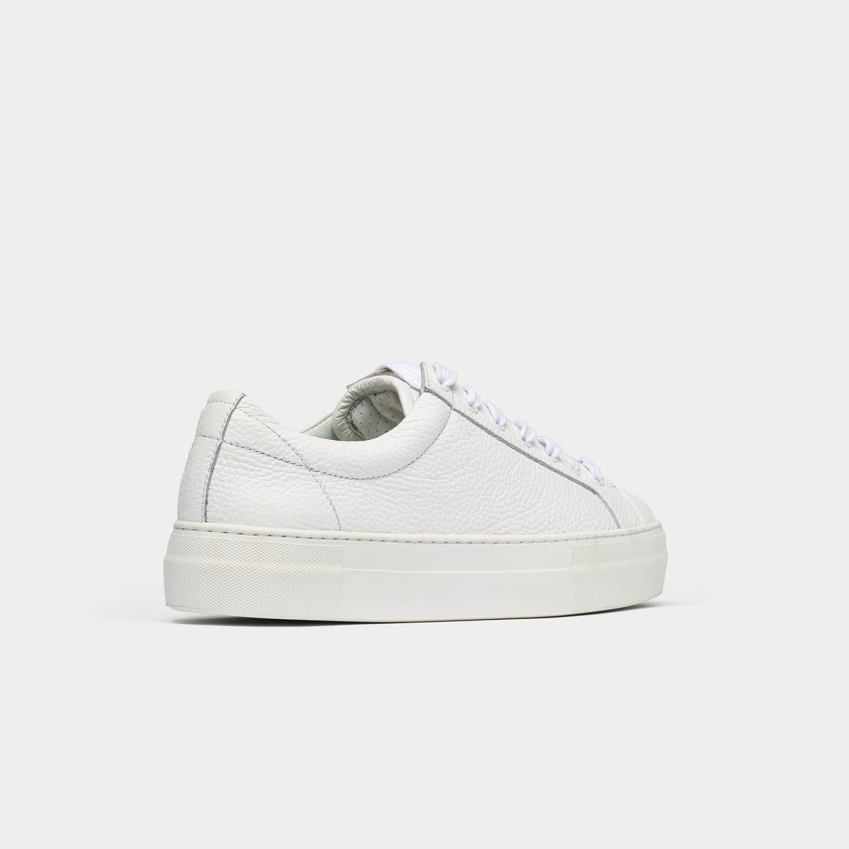 Saturn - White Leather Wide Fit Sneakers (image 7)