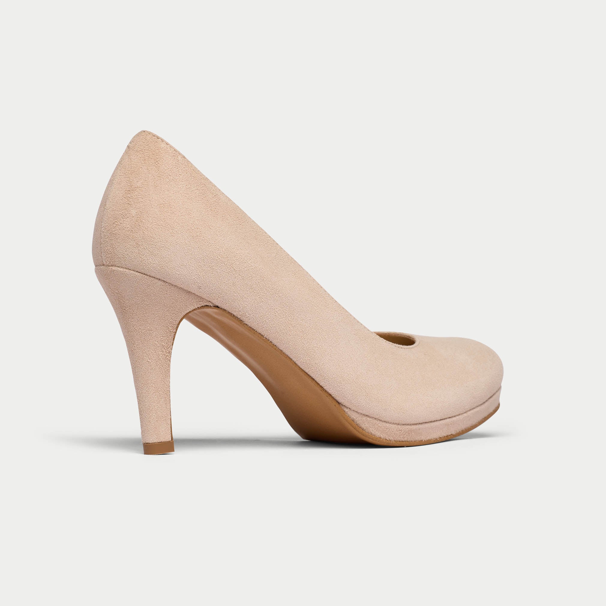 Sophia - Neutral Suede Pumps