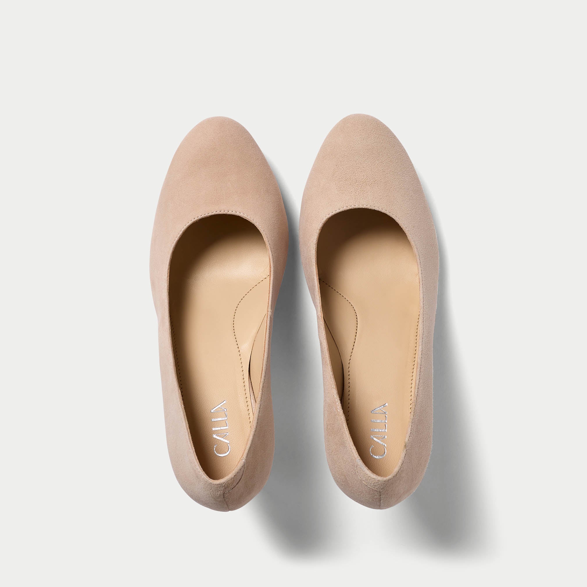 Sophia - Neutral Suede Pumps