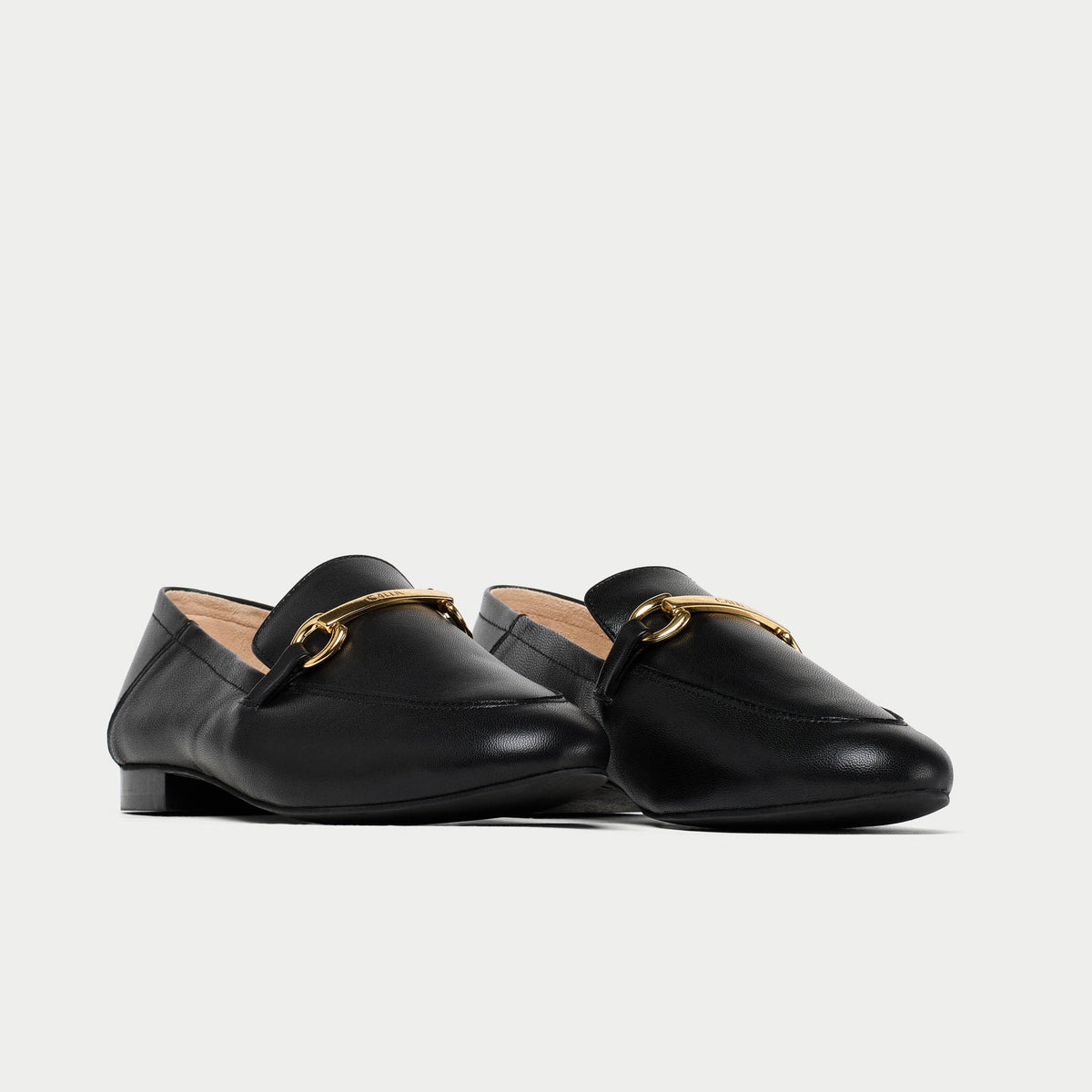 Ada - Black Leather Loafers