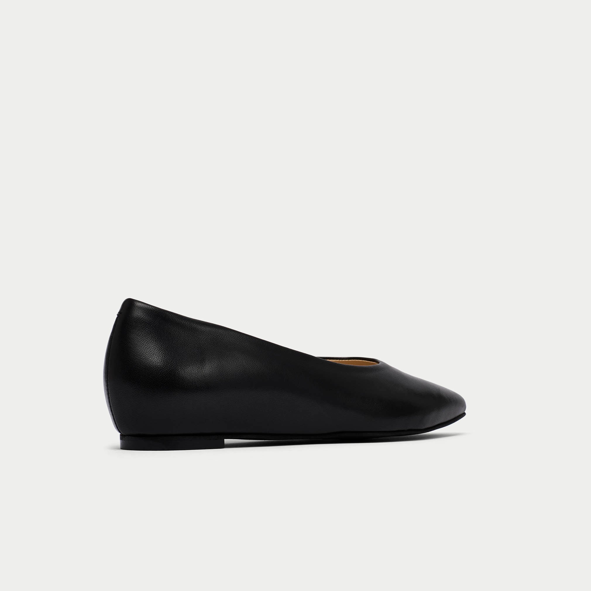 Calla Agata Black Leather Flat Court Shoe calla-agata-black-leather-flat-court-shoe