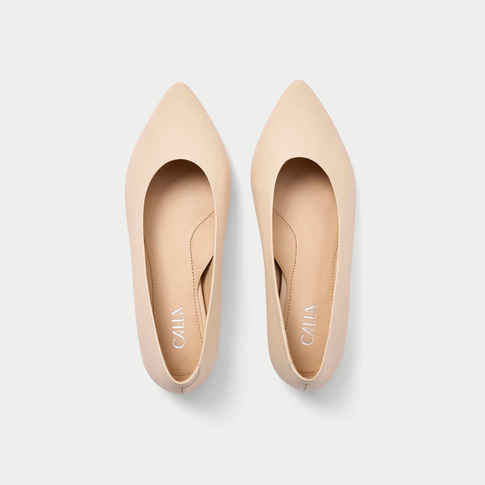 pair of agata butter cream flats for bunions
