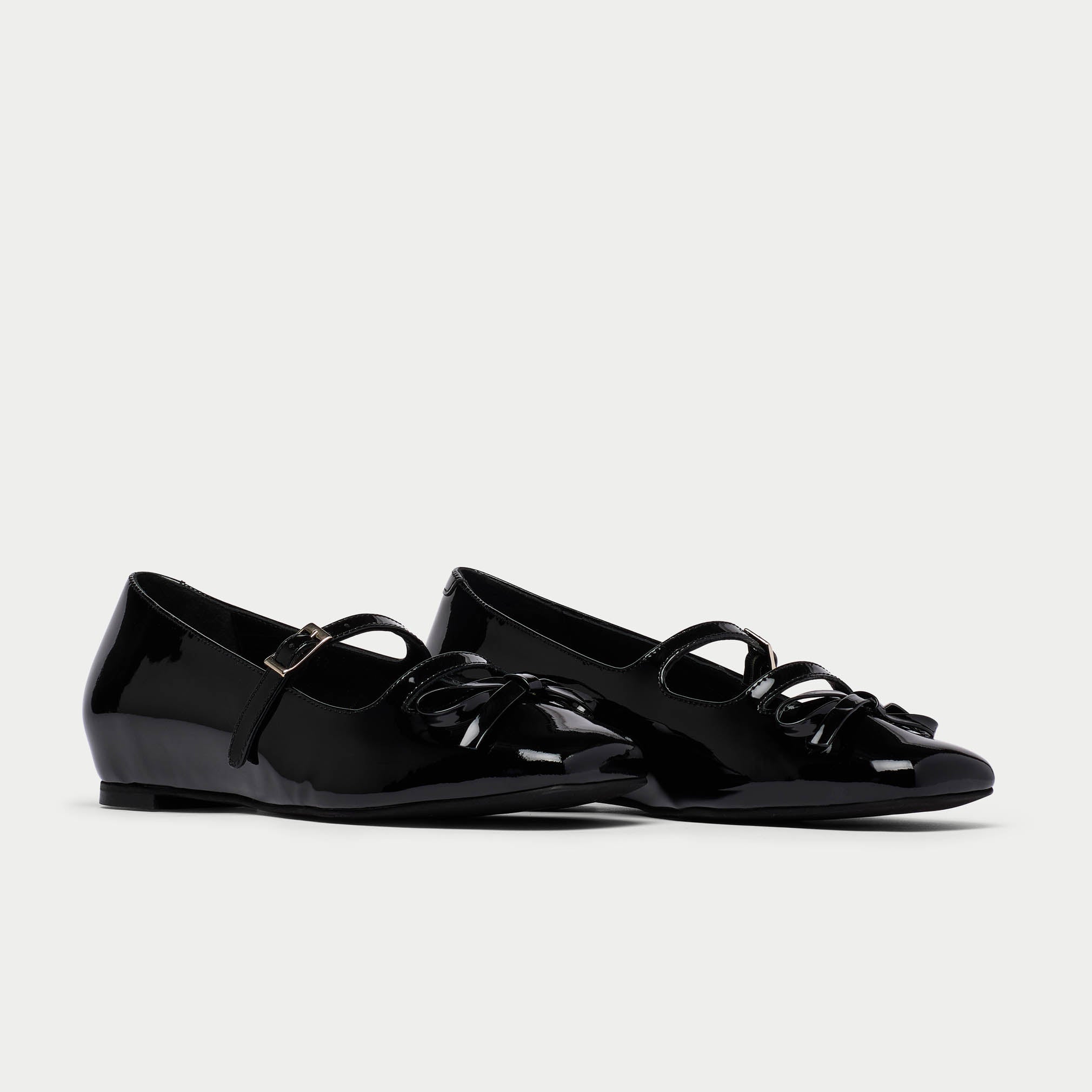 pair of black patent alexa mary janes